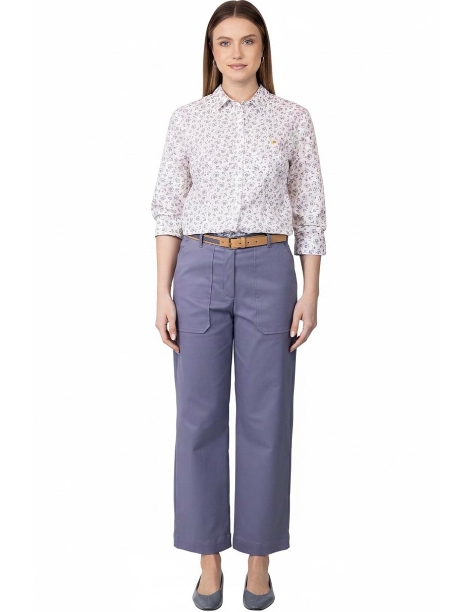 Pantalón regular regular para mujer 2
