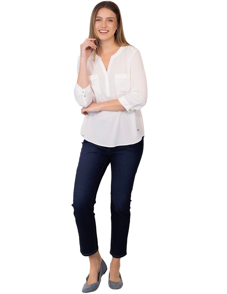 Blusa Adolfo Dominguez manga al codo para mujer 4
