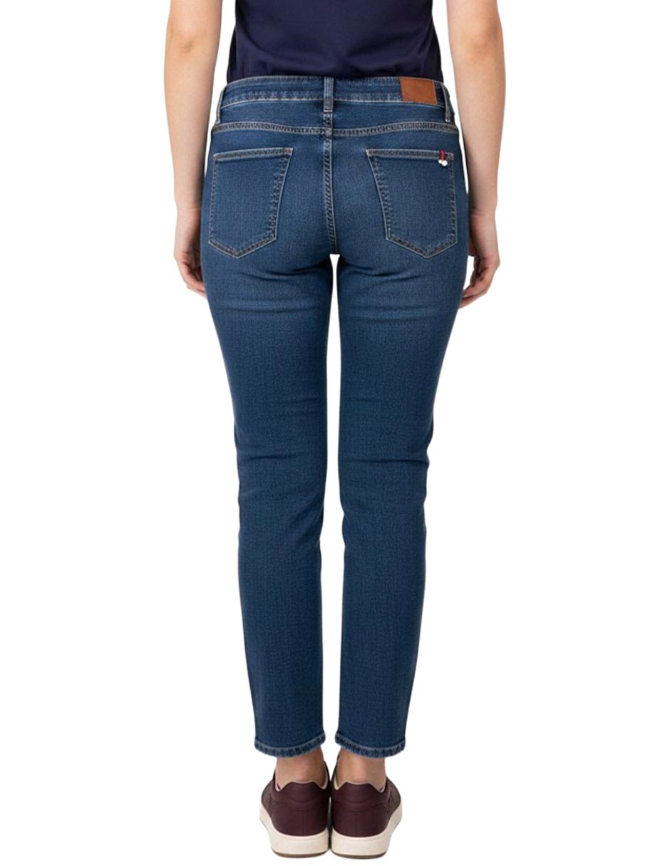 Jeans straight a la cintura para mujer 4