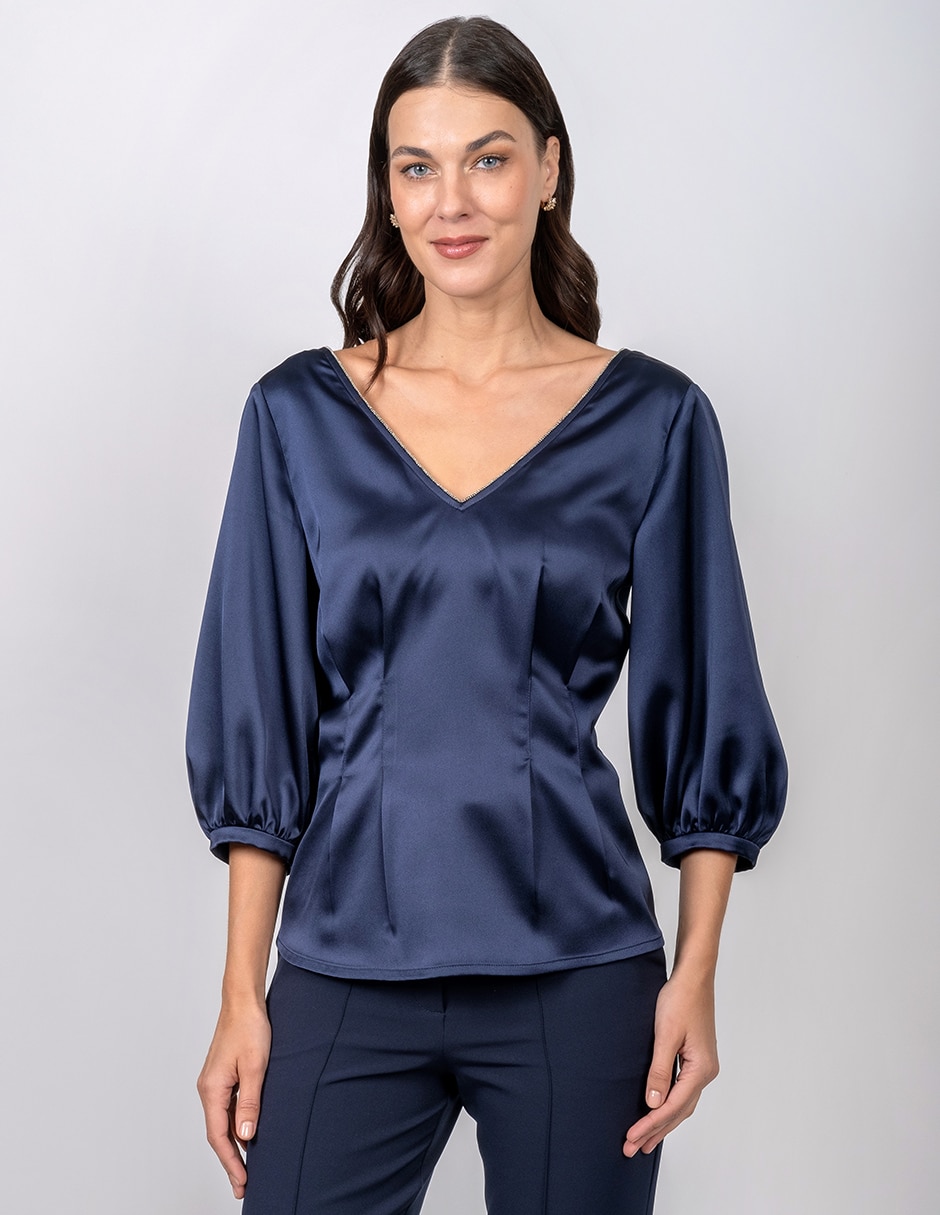 Blusa manga 3/4 para mujer Blusa manga 3/4 para mujer