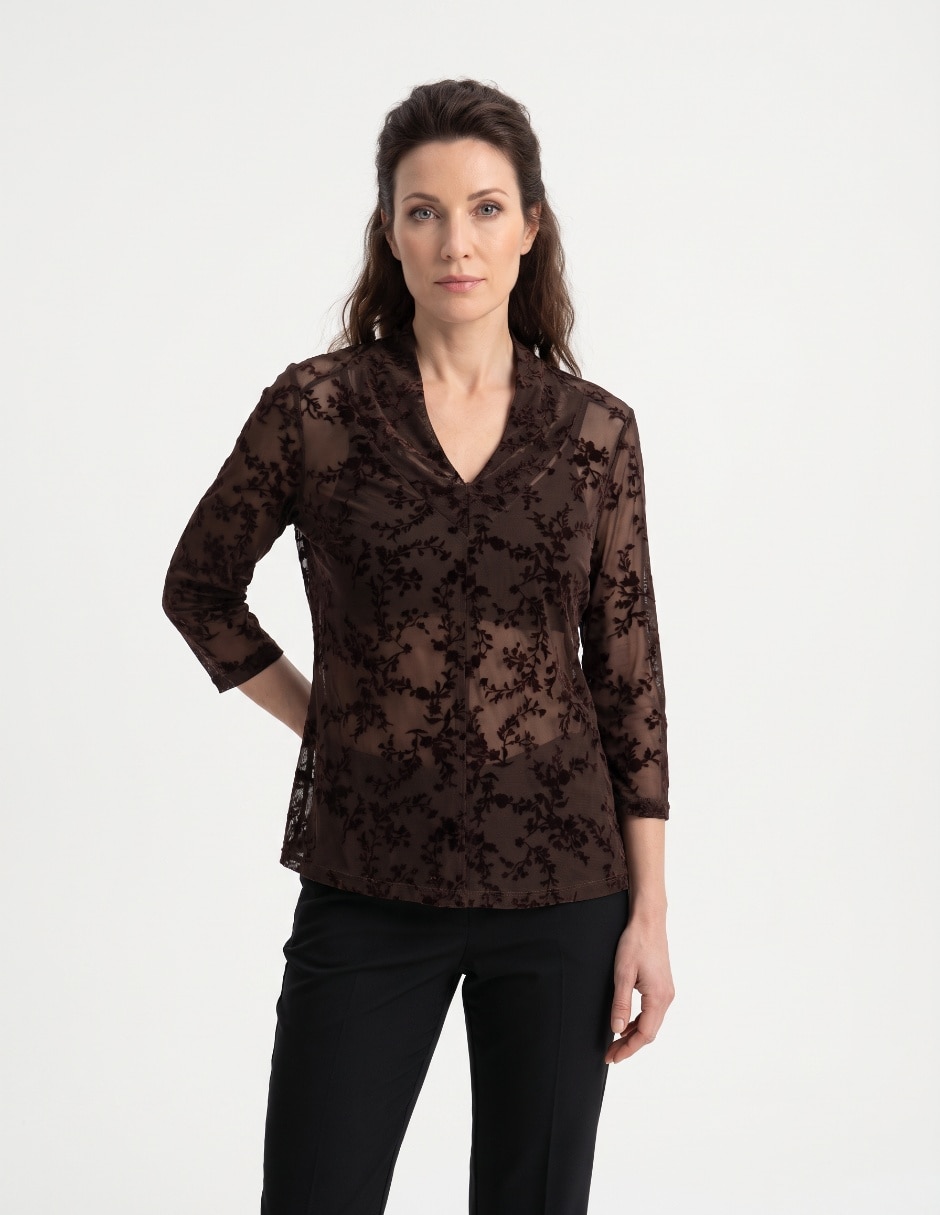 Blusa manga 3/4 para mujer Blusa manga 3/4 para mujer