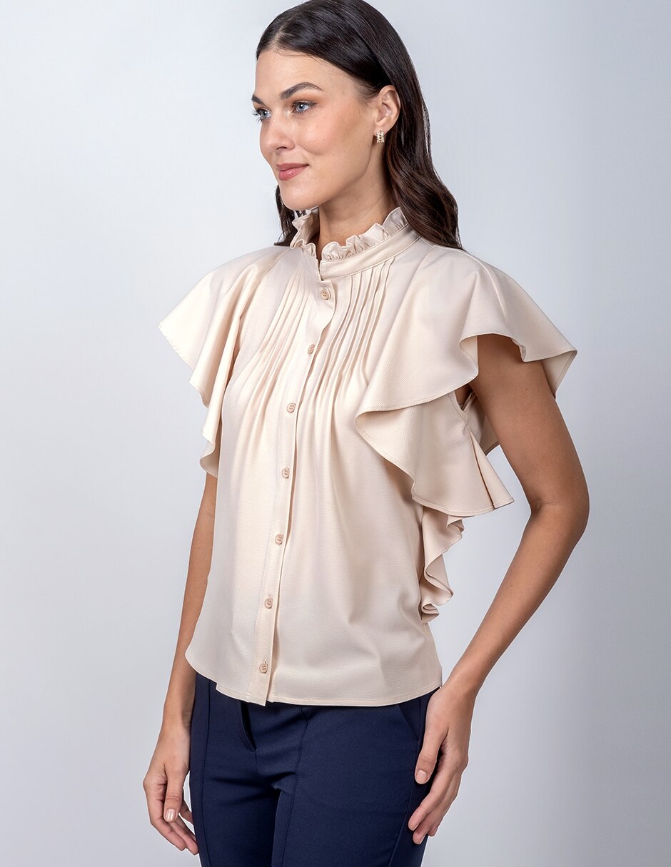 Blusa manga corta para mujer 4