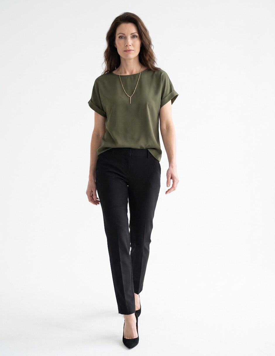 Blusa manga corta para mujer 4