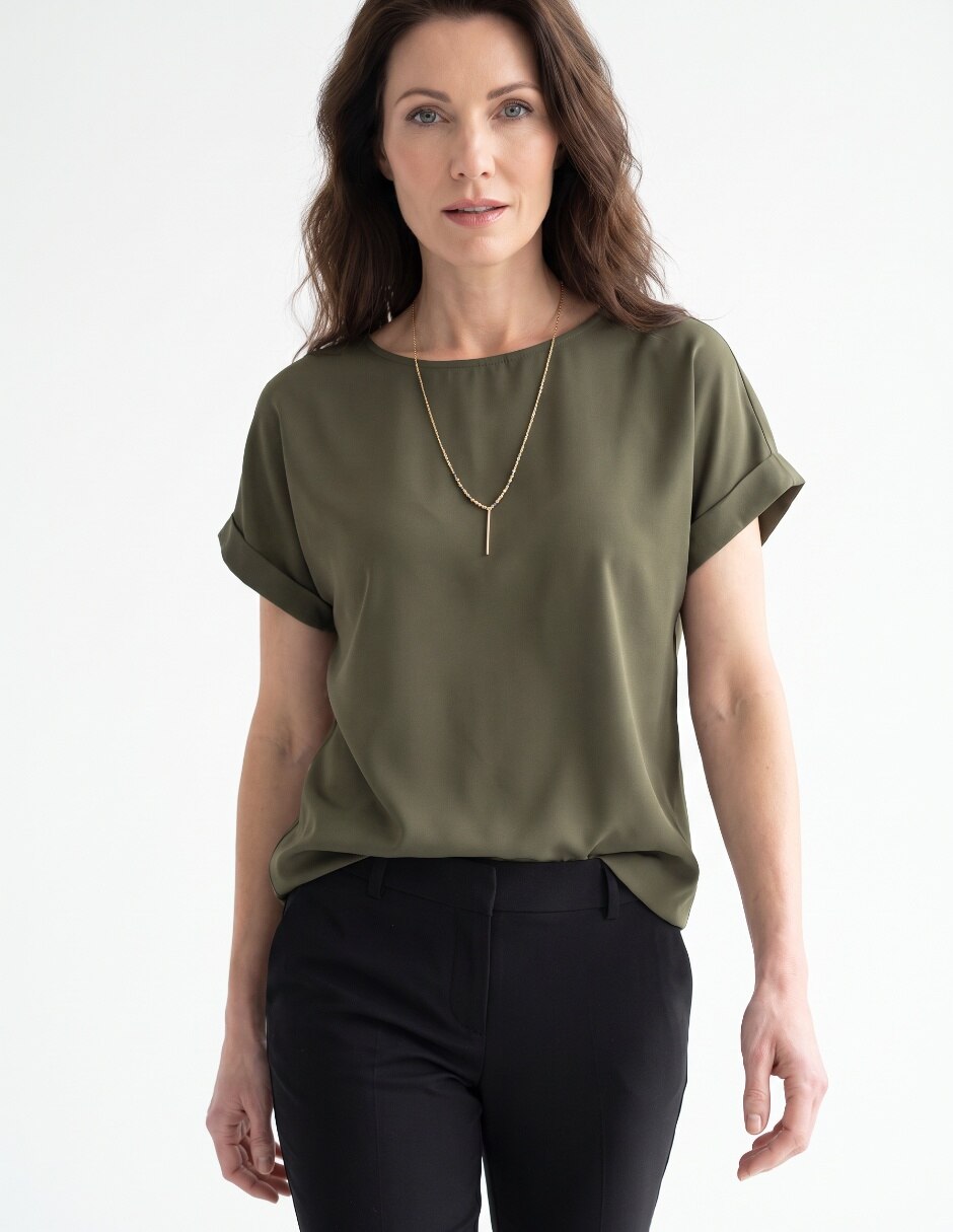 Blusa manga corta para mujer 5