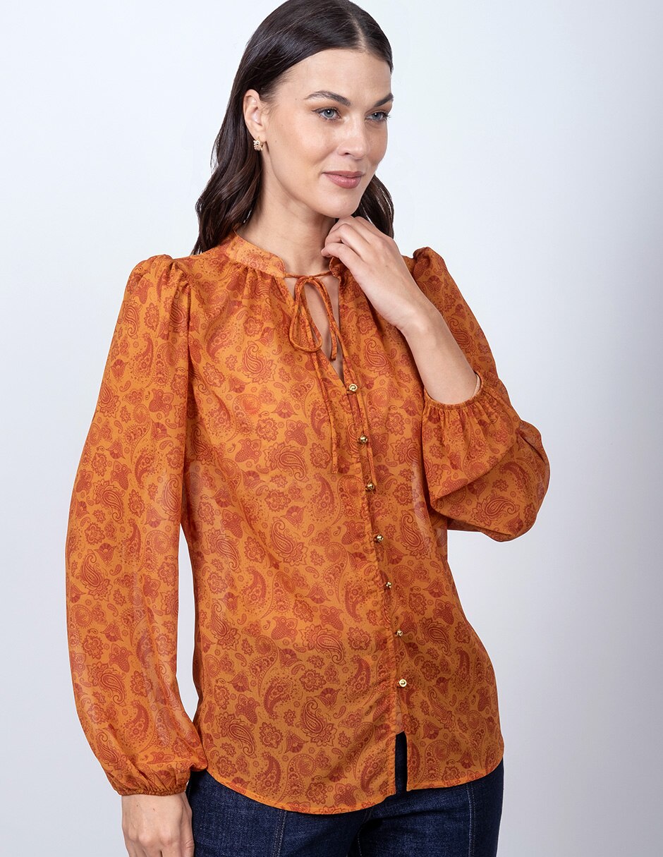 Blusa manga larga para mujer 4