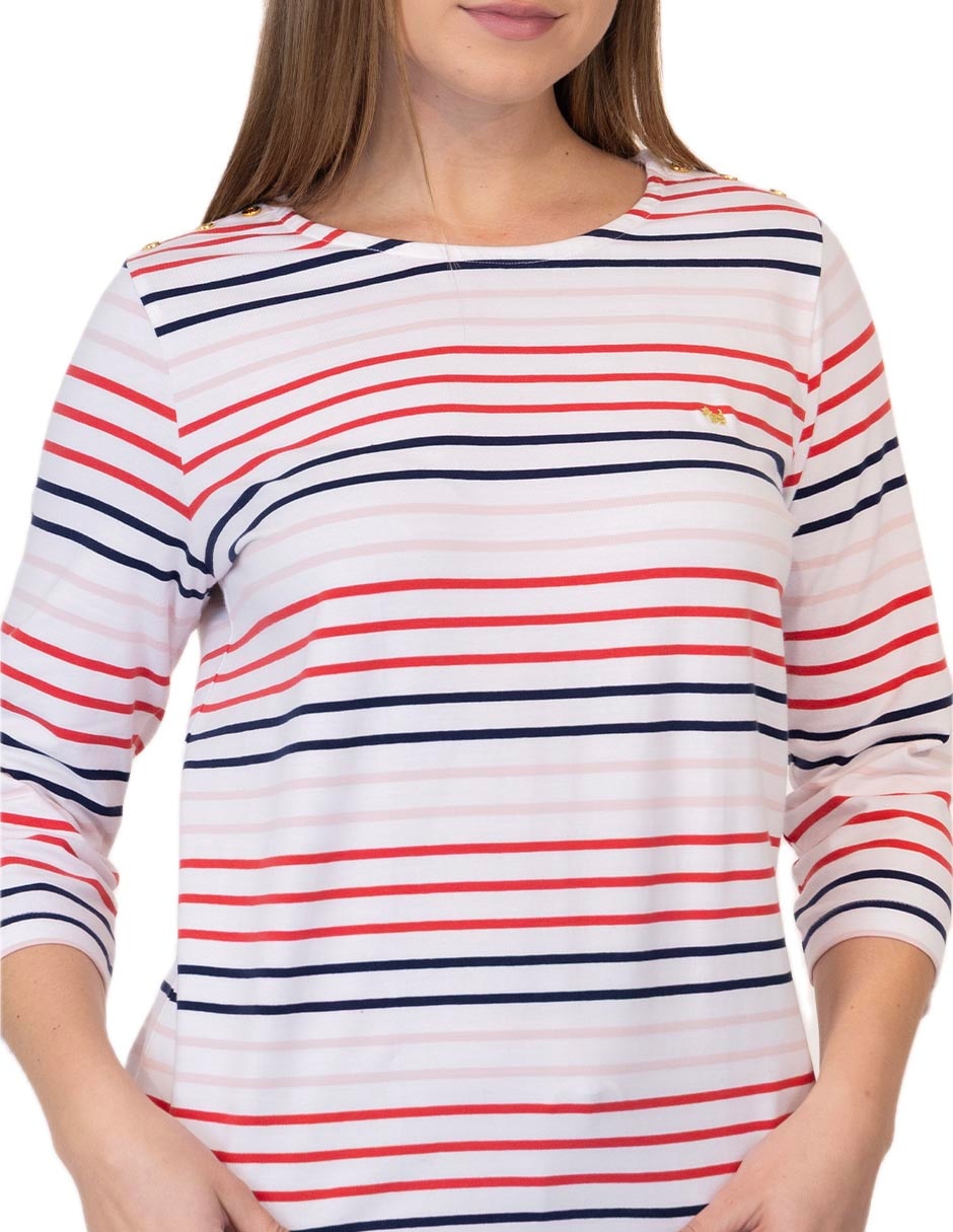 Playera manga 3/4 cuello redondo mujer 2