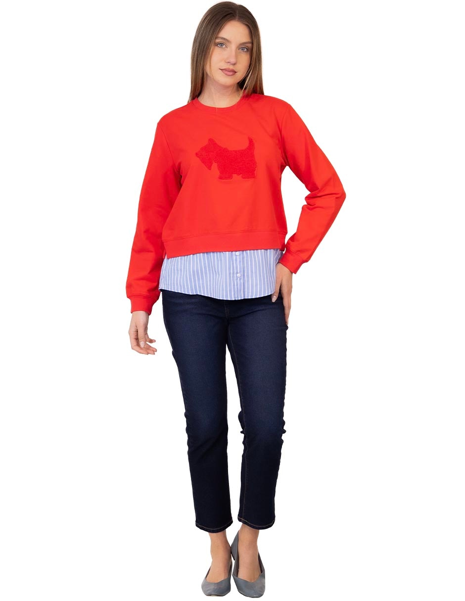Sudadera con efecto doble prenda para mujer 3