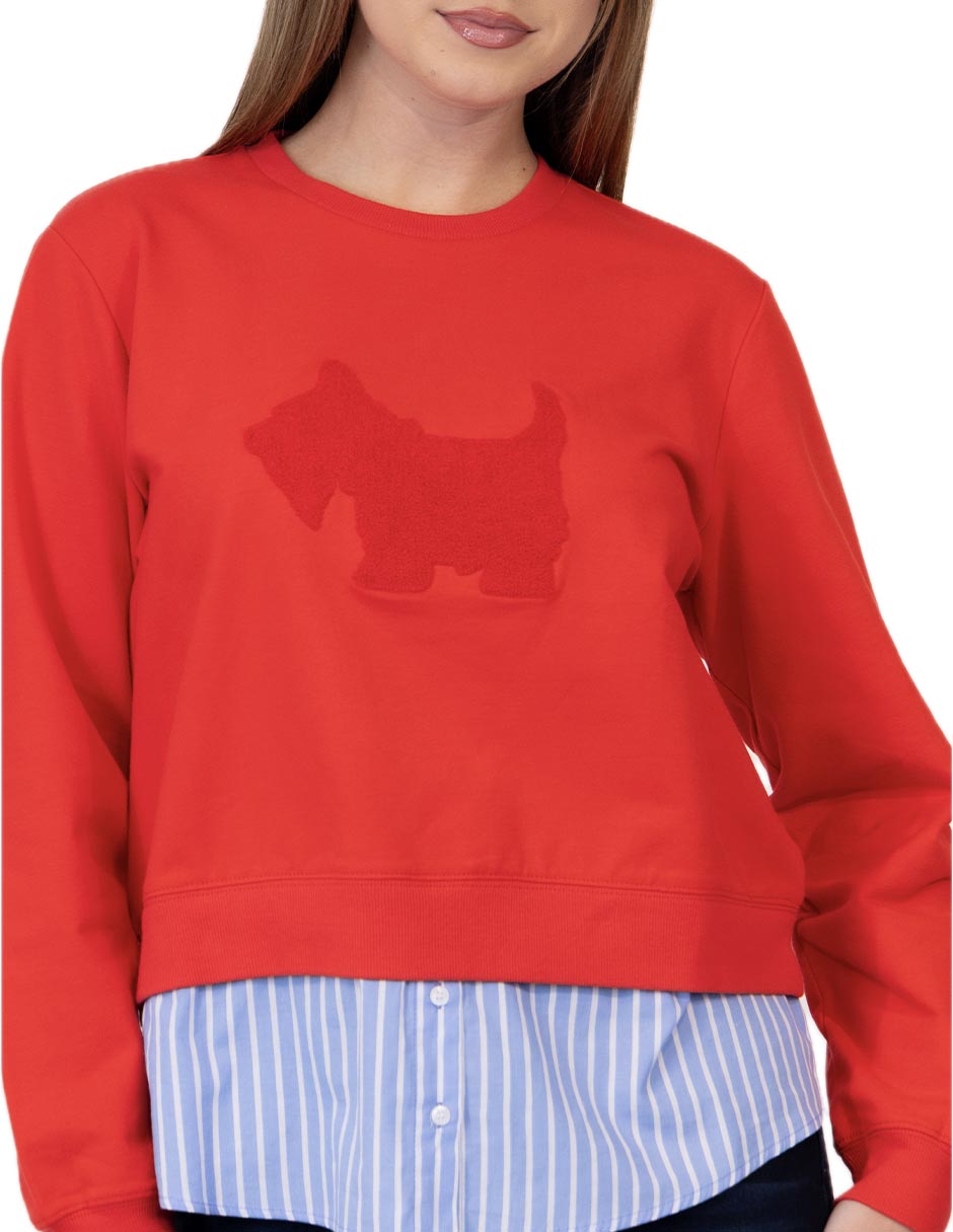 Sudadera con efecto doble prenda para mujer 2