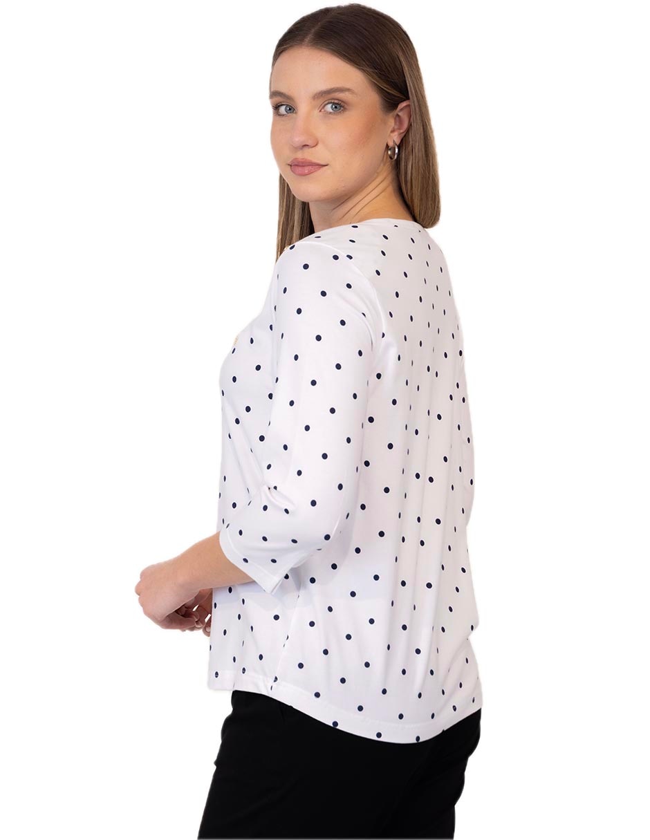 Playera manga 3/4 cuello redondo mujer 3