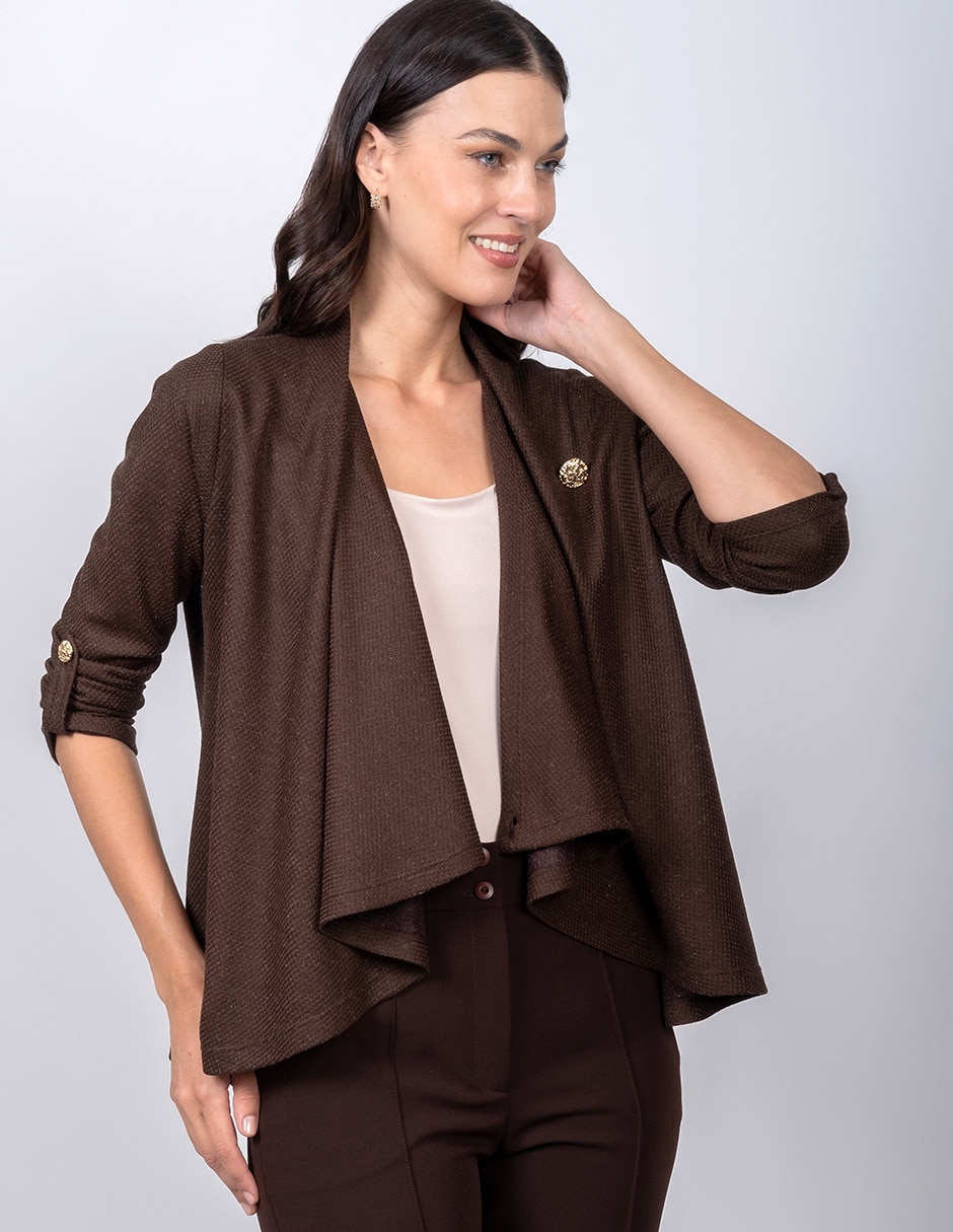 Suéter cuello con botón para mujer 4