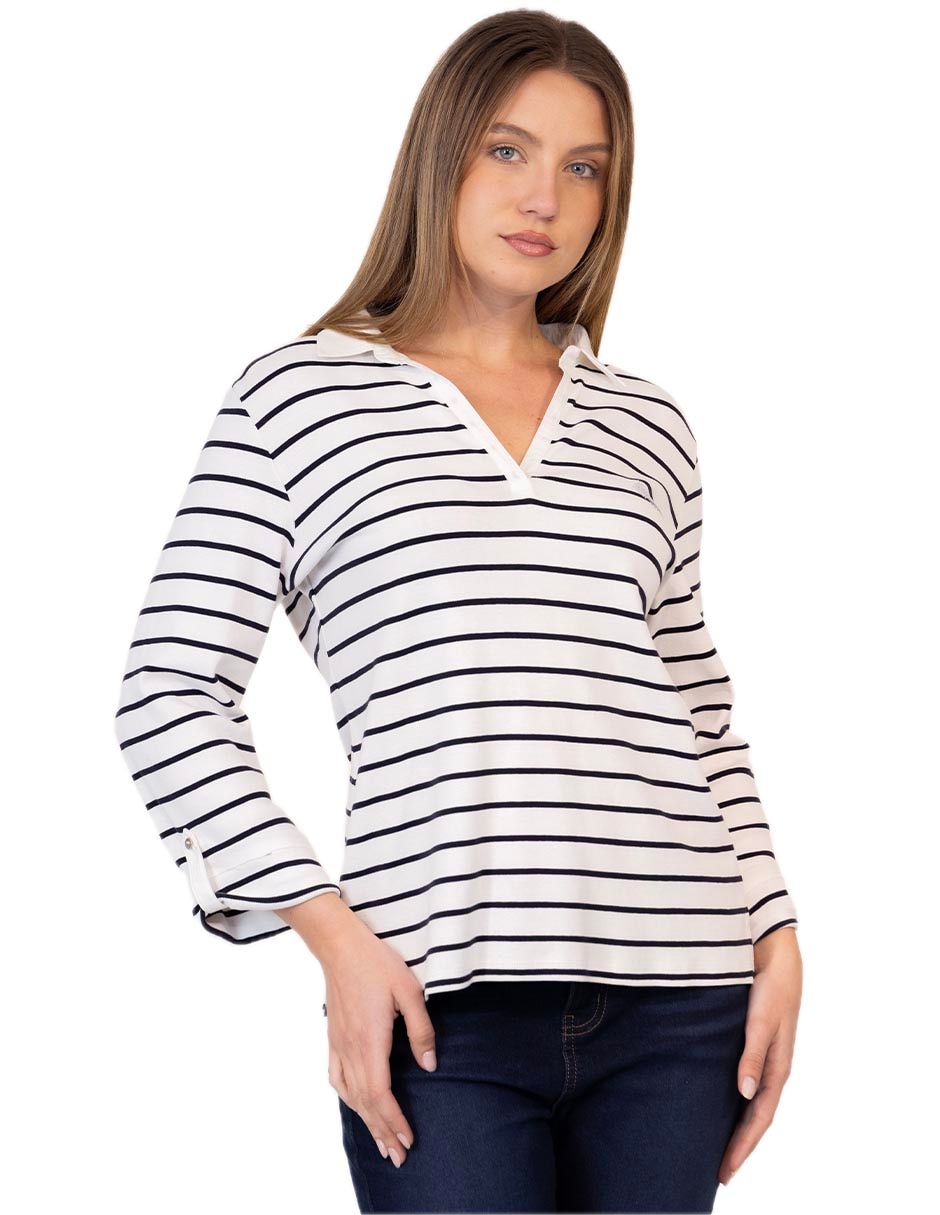Playera tipo polo para mujer 1