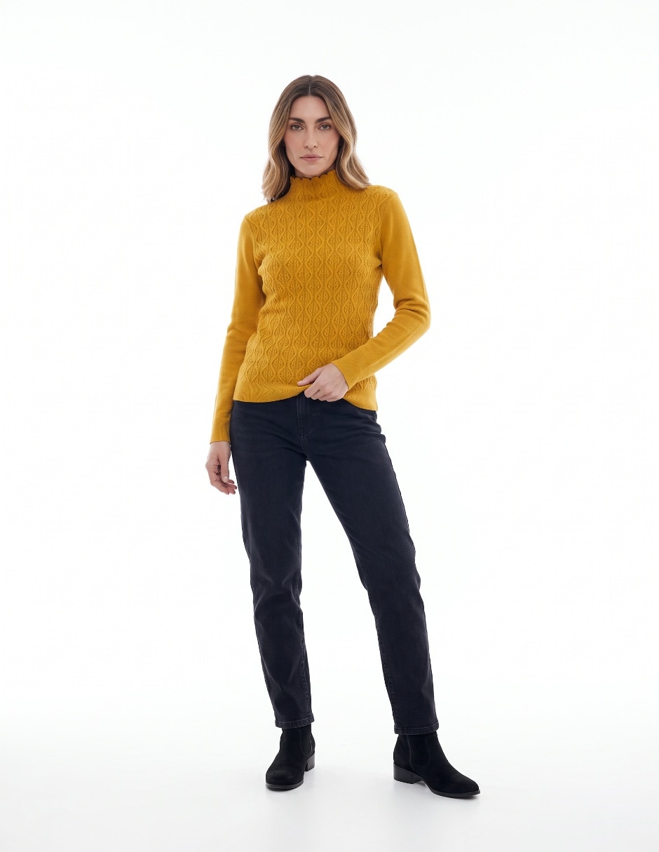 Suéter cuello alto para mujer 3