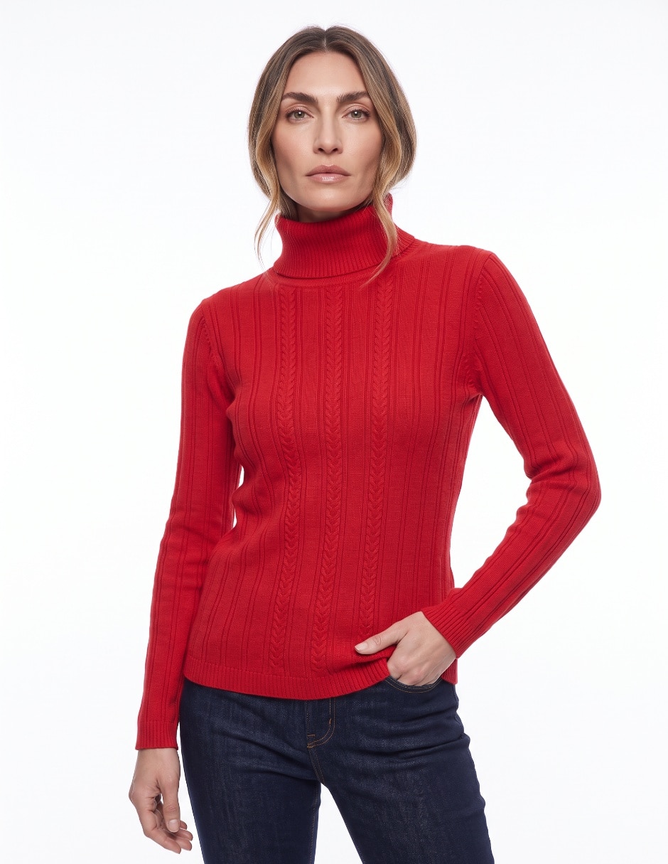 Suéter cuello alto para mujer 3