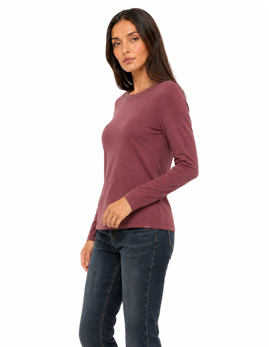 Blusa esenciales manga larga para mujer 5