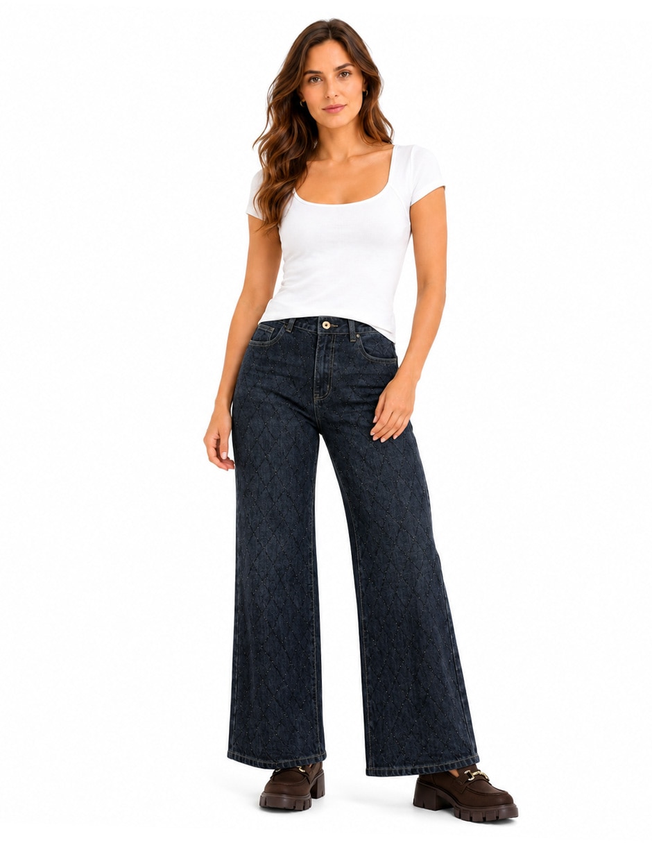 Jeans capri cigarrette 226934 denim para mujer 2
