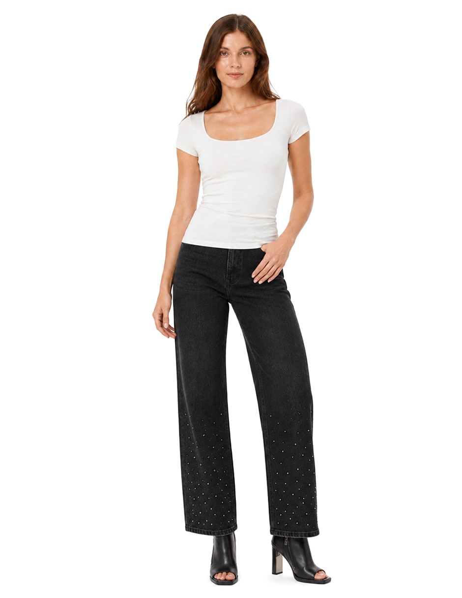 Jeans bota denim para mujer 2
