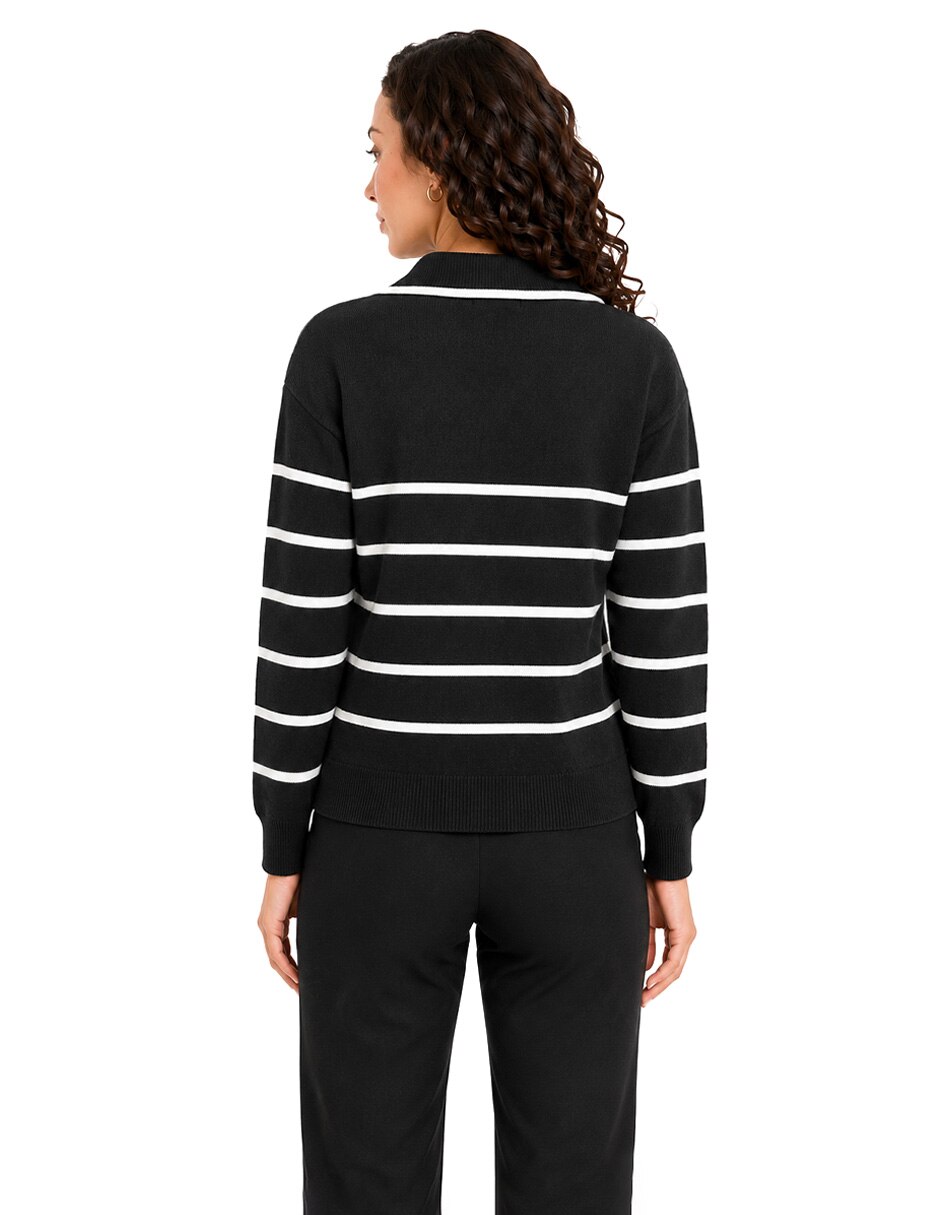 Suéter cuello camisero para mujer 3