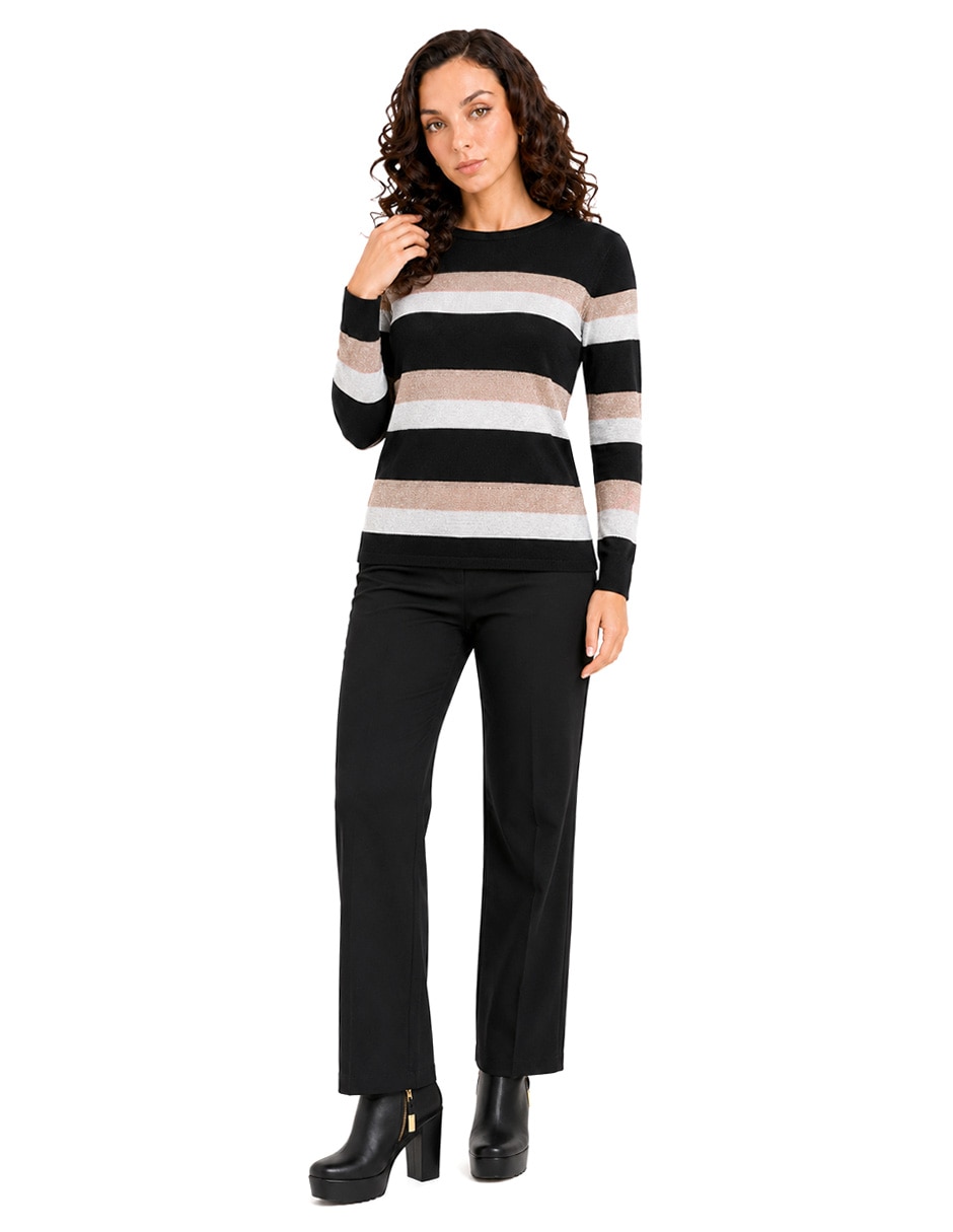 Suéter cuello redondo para mujer 5