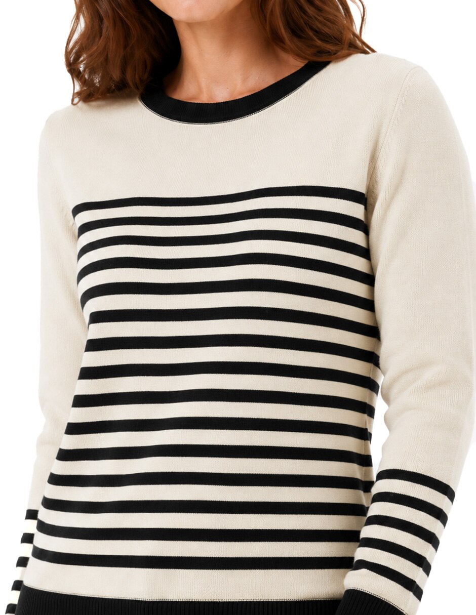 Suéter cuello redondo para mujer 4