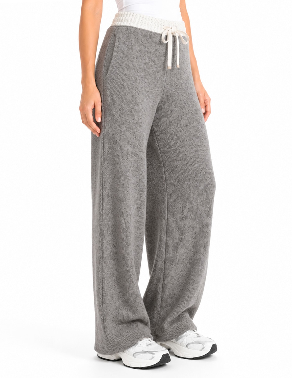 Pants regular con jareta para mujer 4