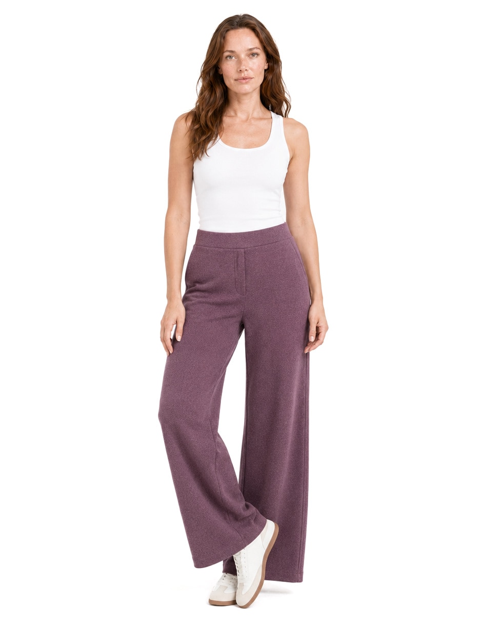 Pants regular con elástico para mujer 2