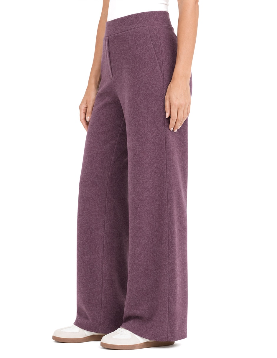 Pants regular con elástico para mujer 4
