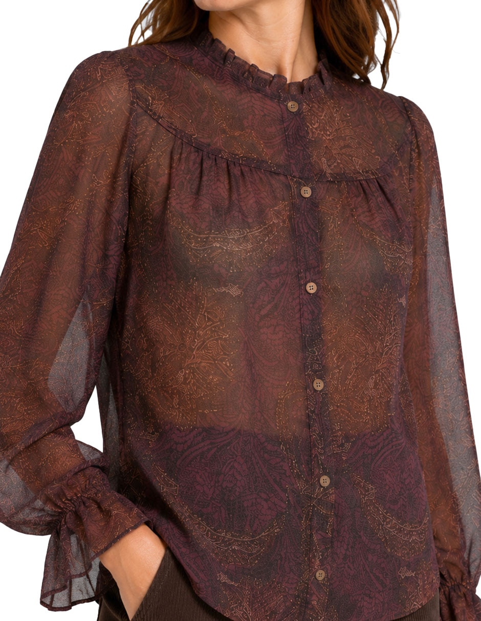 Blusa cleo manga larga para mujer 2