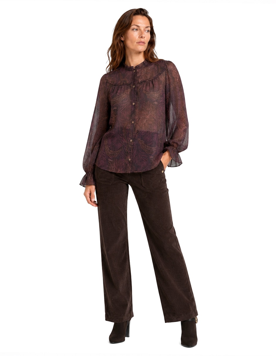 Blusa cleo manga larga para mujer 4