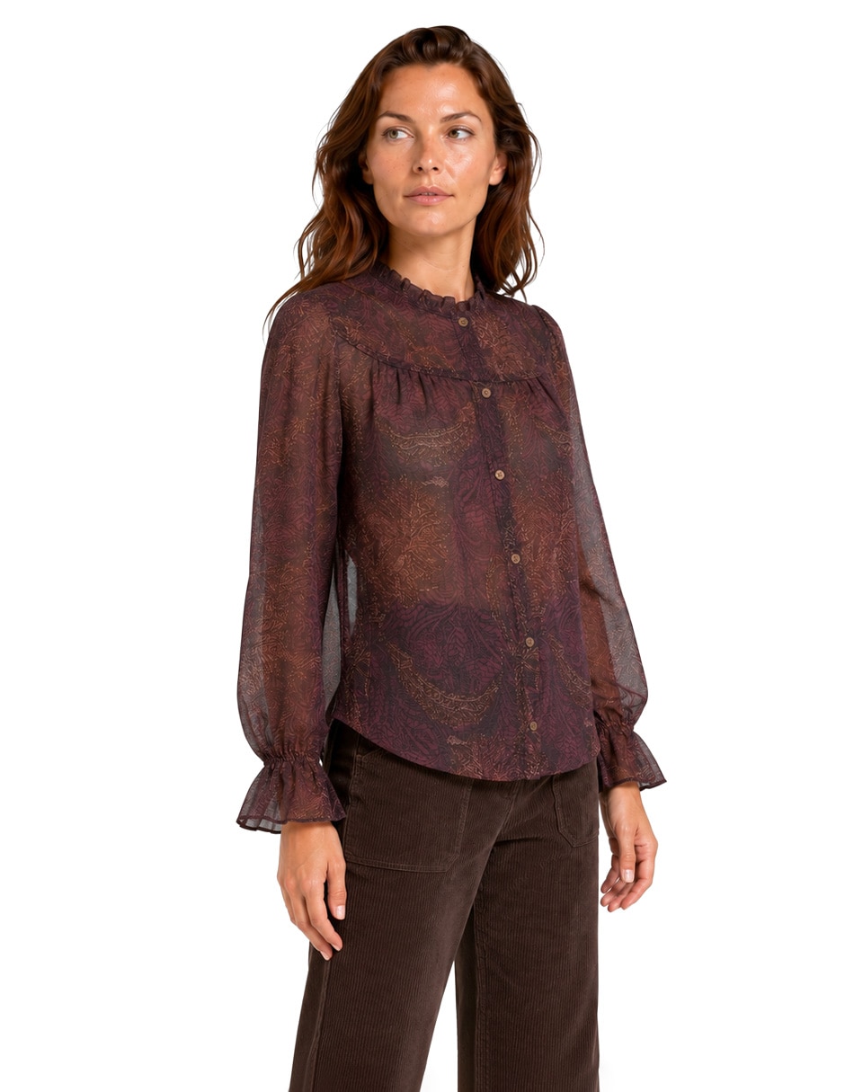 Blusa cleo manga larga para mujer 5