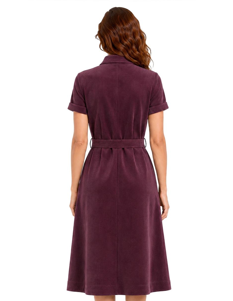 Vestido a la rodilla casual cleo para mujer 4