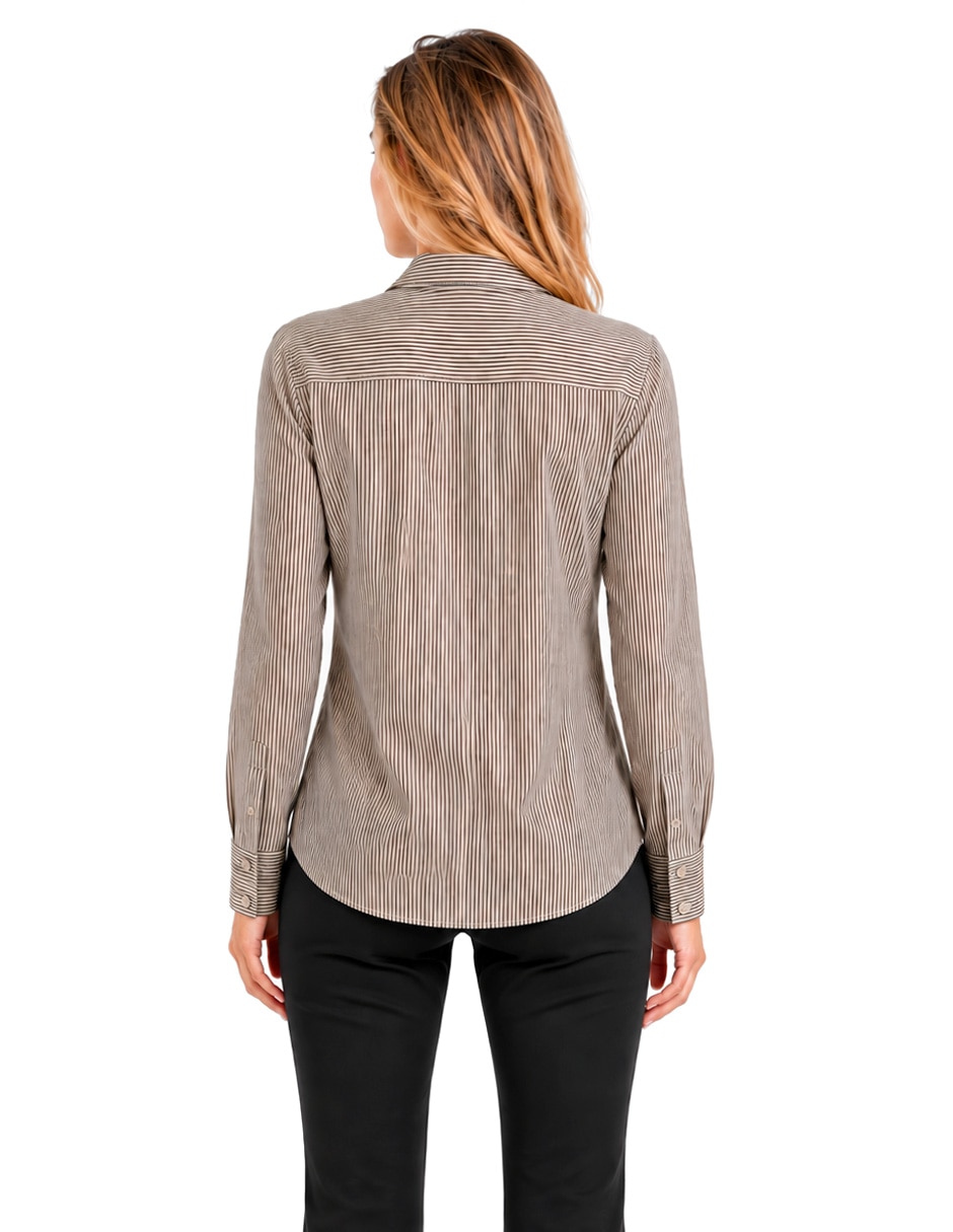 Blusa camisera elina manga larga para mujer 3