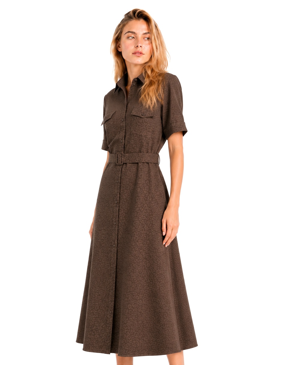 Vestido a la rodilla casual elina para mujer 3