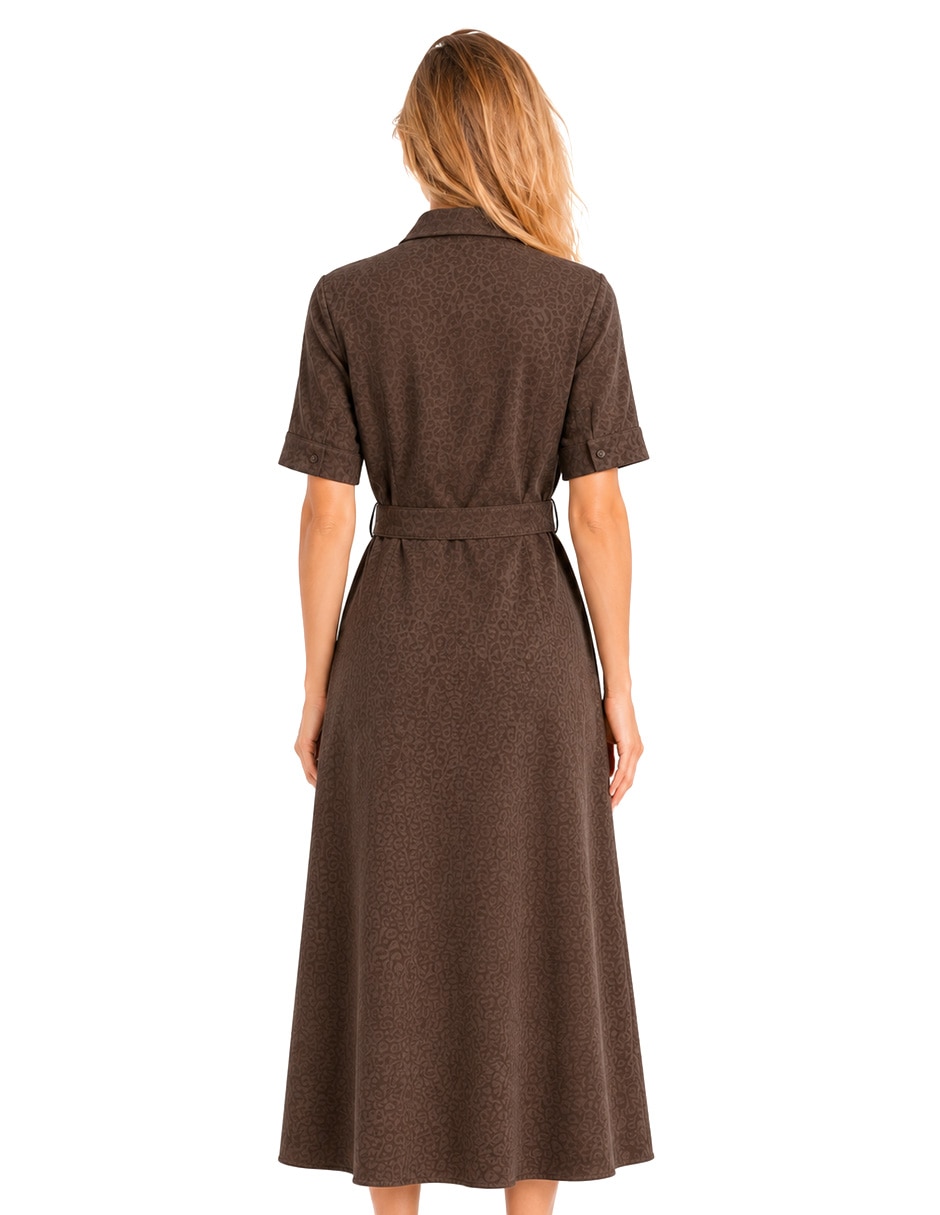 Vestido a la rodilla casual elina para mujer 4