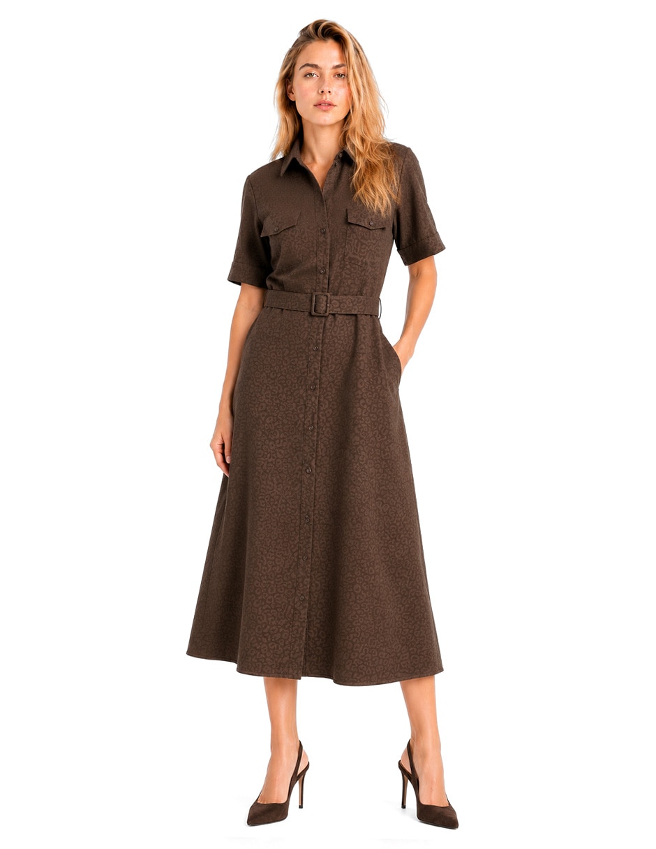 Vestido a la rodilla casual elina para mujer 6