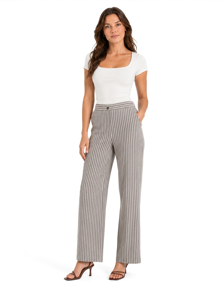 Pantalón esenciales recto para mujer 2