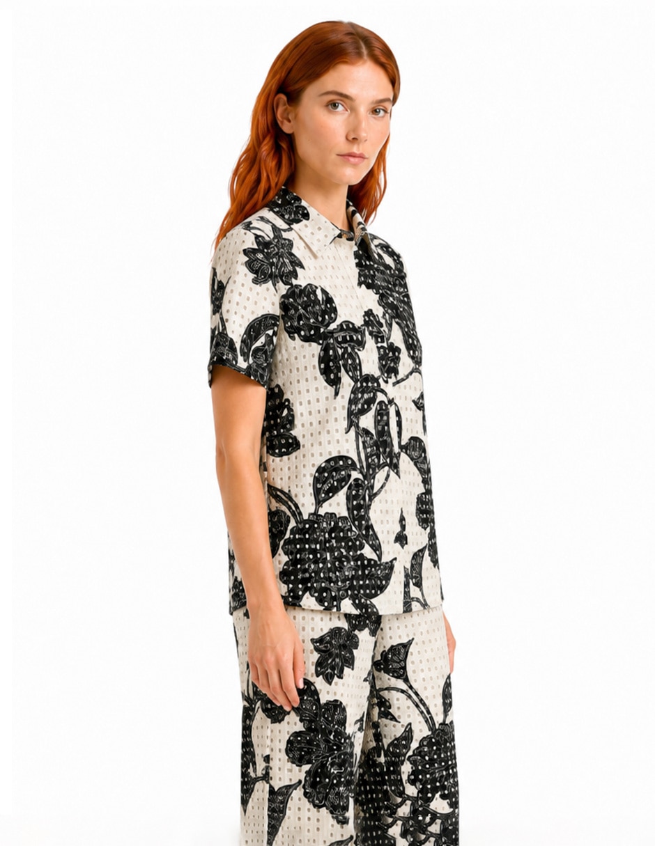 Blusa delphy manga corta para mujer 3