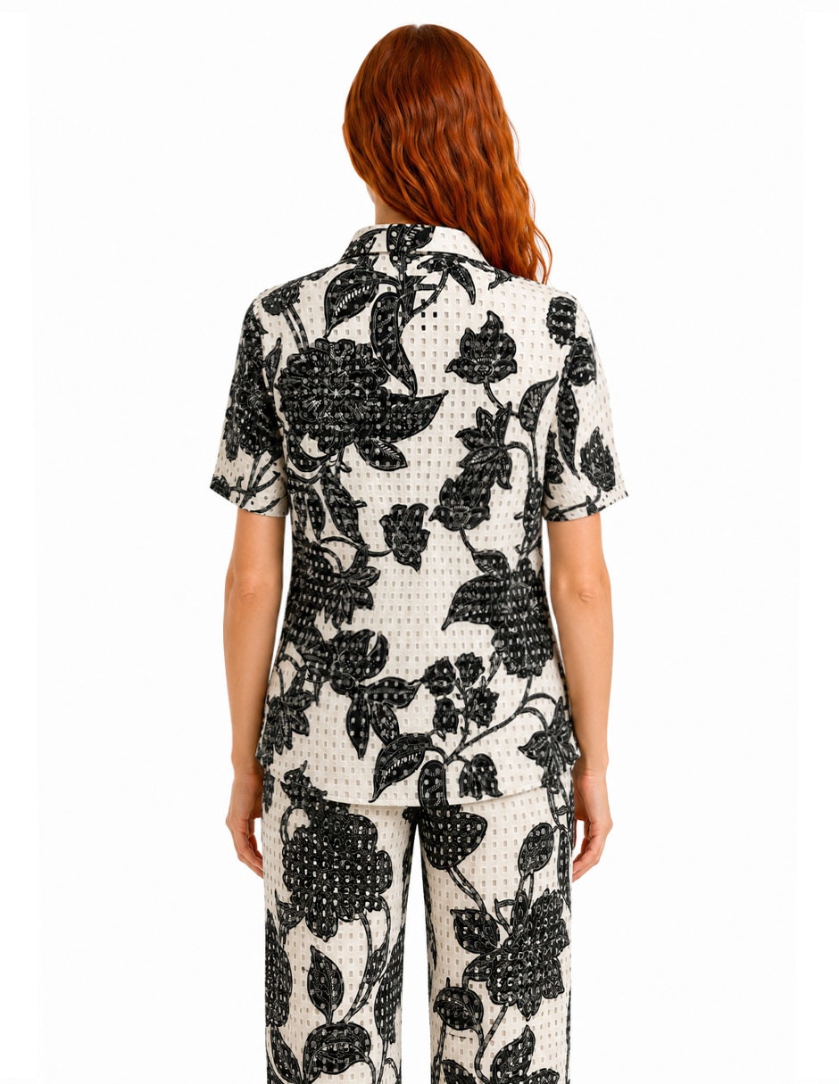 Blusa delphy manga corta para mujer 4