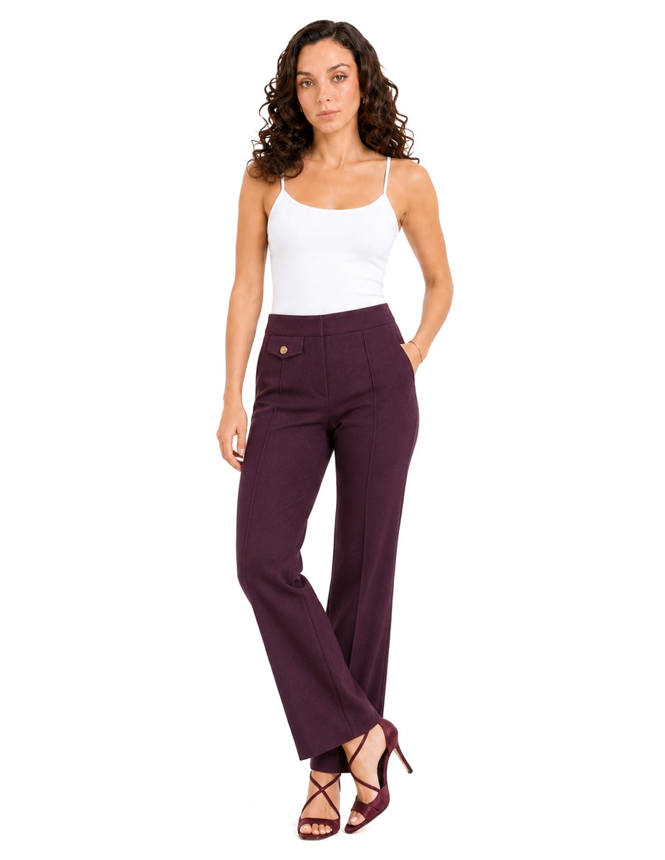 Pantalón esenciales recto para mujer 2