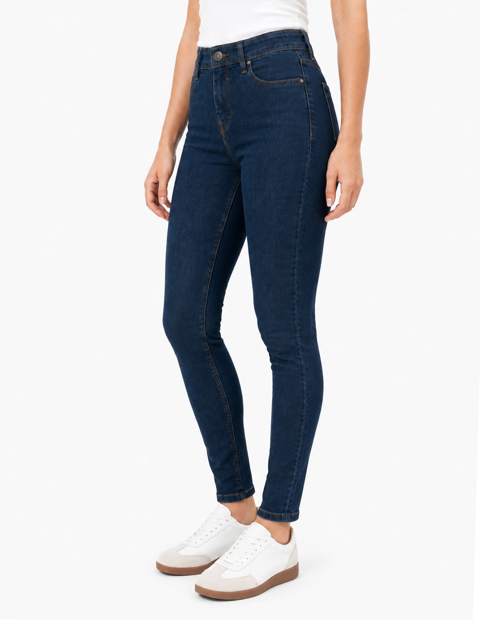 Jeans skinny a la cintura para mujer 4