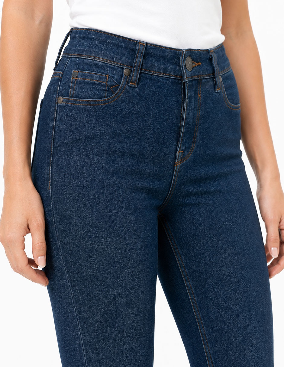 Jeans skinny a la cintura para mujer 2