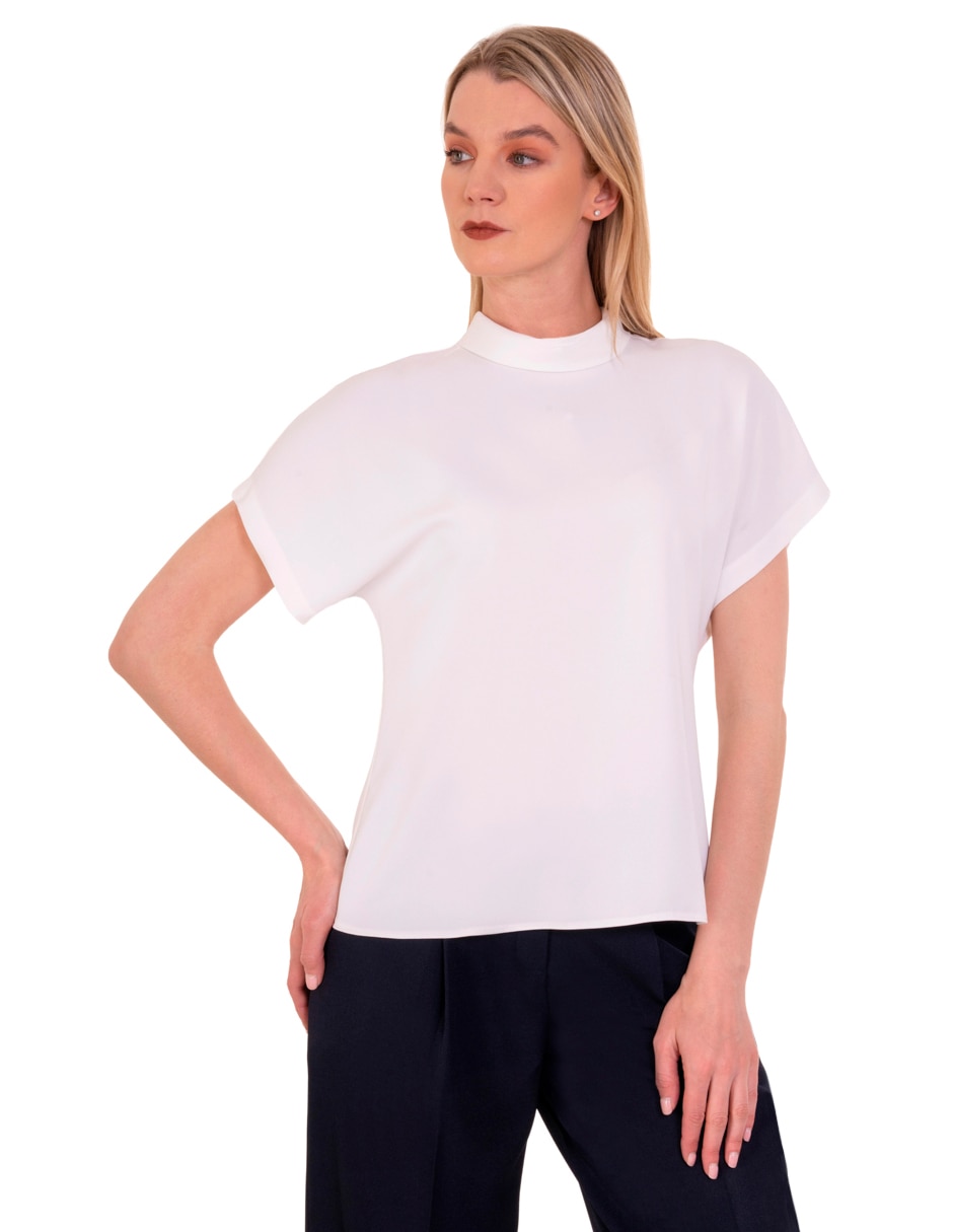 Blusa manga corta para mujer