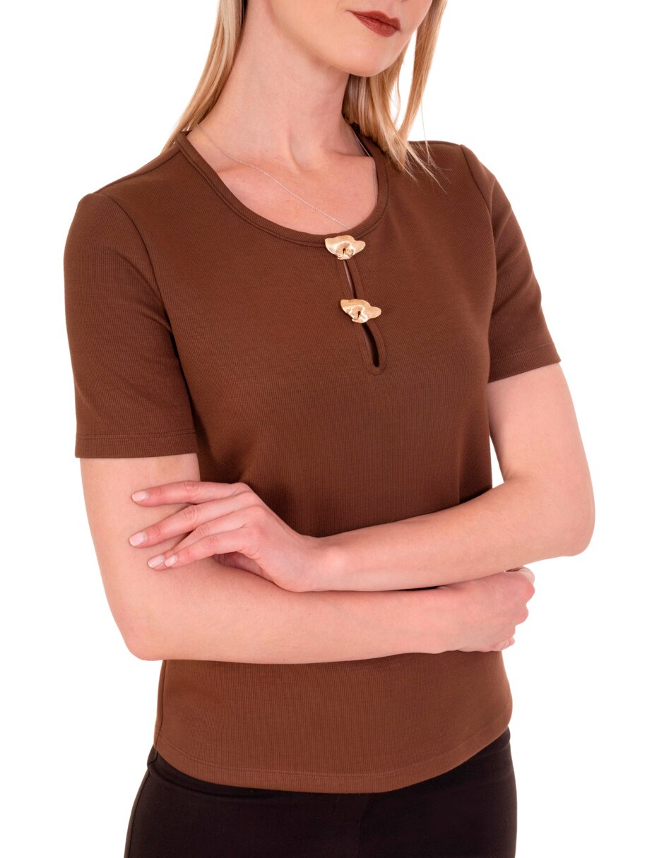 Blusa manga corta para mujer 4