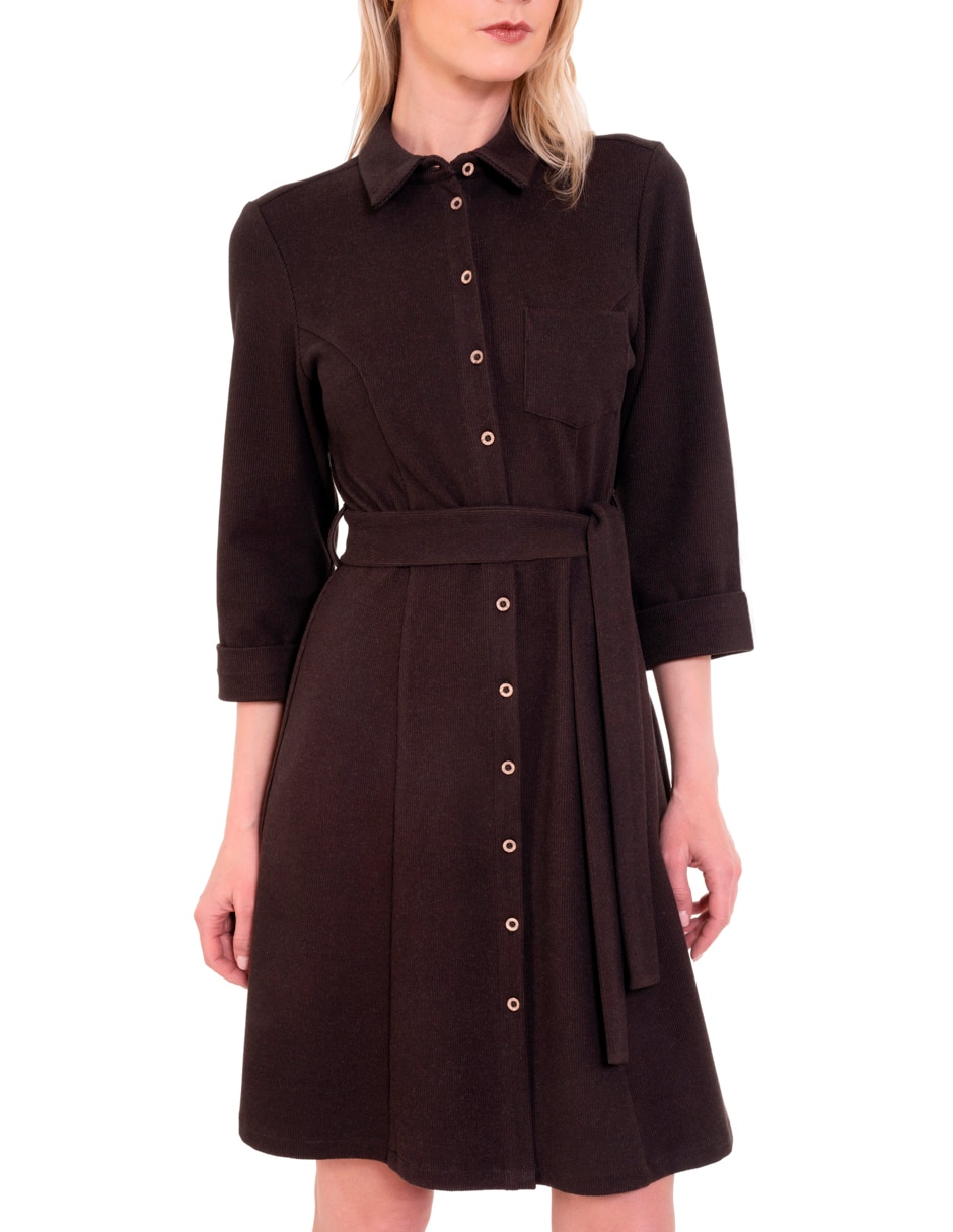 Vestido a la rodilla casual para mujer 4