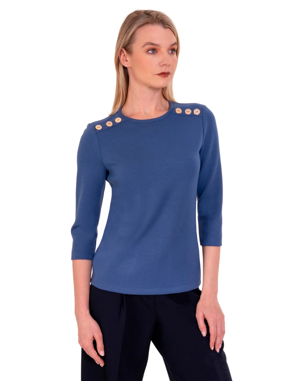 Blusa manga 3/4 para mujer Blusa manga 3/4 para mujer