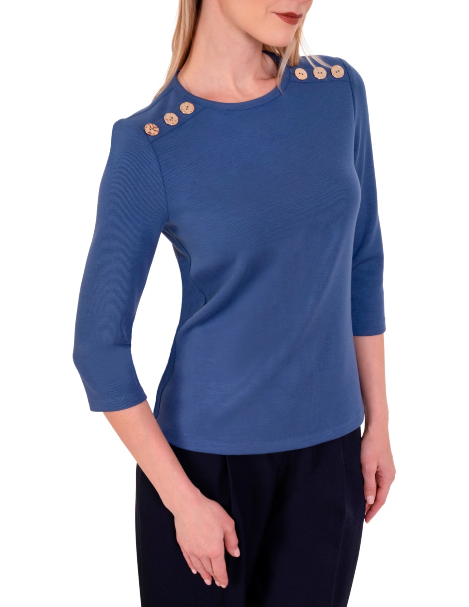Blusa manga 3/4 para mujer 4