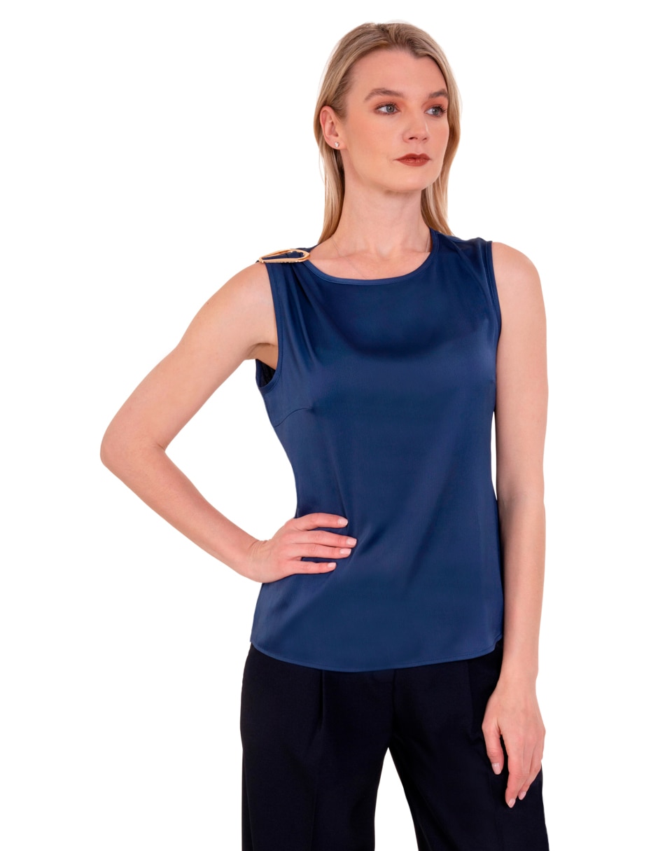 Blusa sin manga para mujer