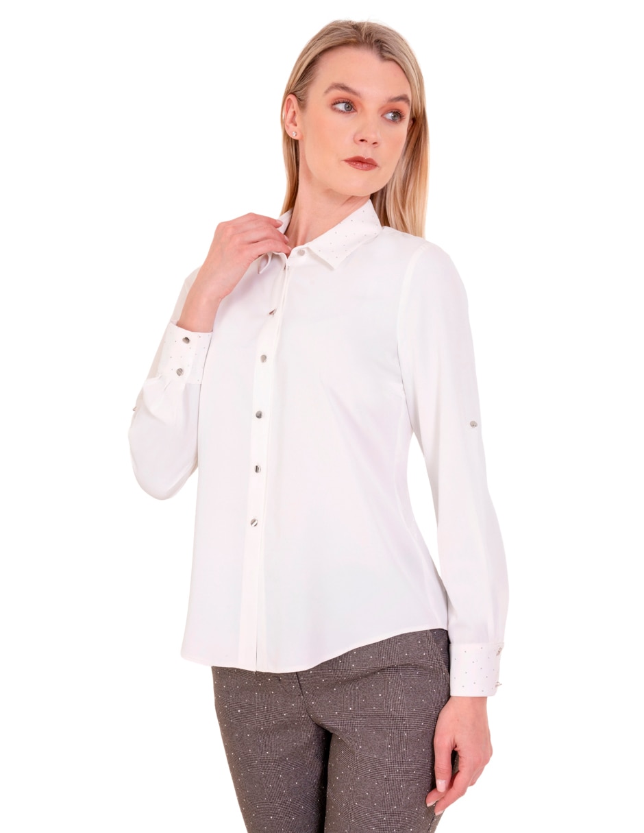 Blusa camisera manga larga para mujer Blusa camisera manga larga para mujer