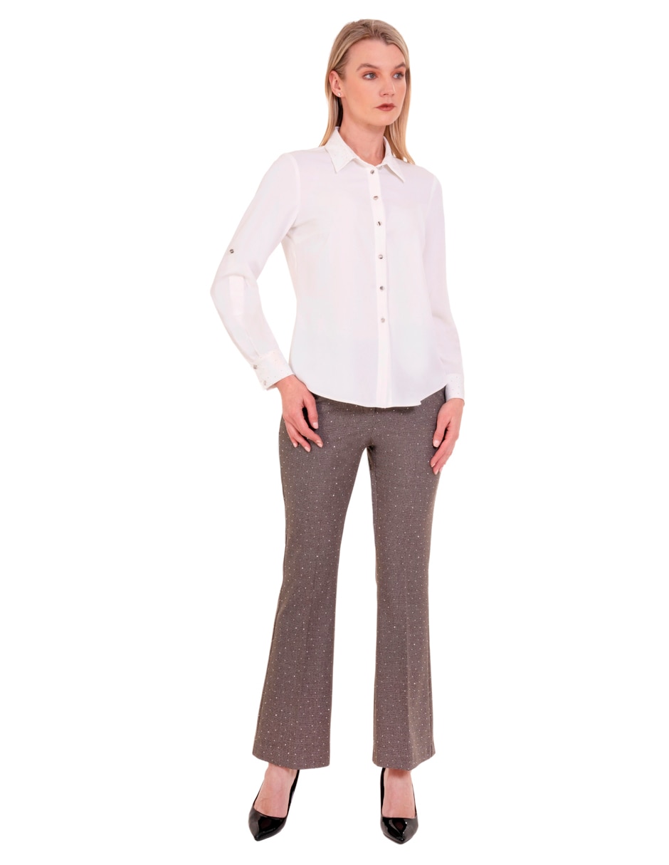 Blusa camisera manga larga para mujer 2
