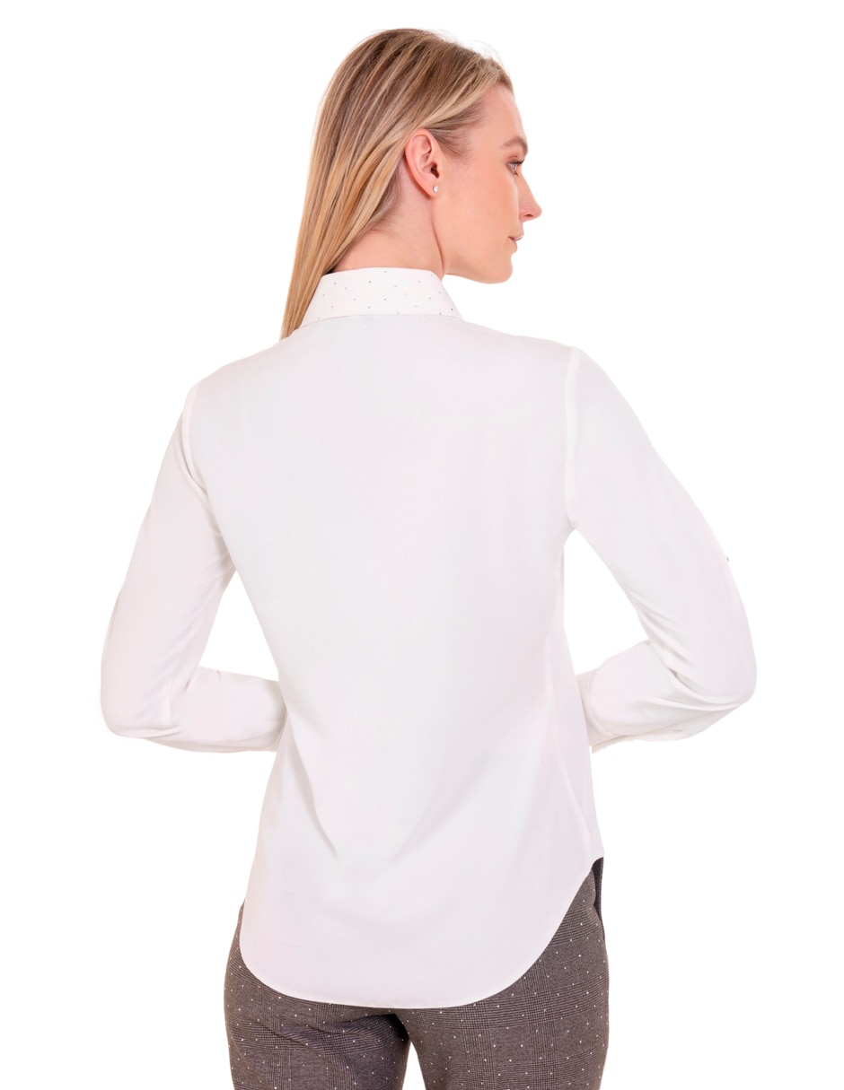 Blusa camisera manga larga para mujer 3