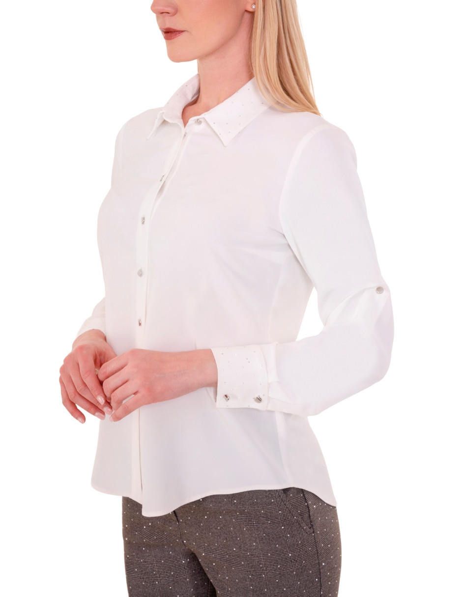 Blusa camisera manga larga para mujer 4